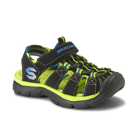 Skechers Toddler Boys Relix Blackgreenblue Sport Sandal