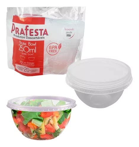 Kit Pote Bowl Descart Vel Ml P Freezer E Microondas Frete Gr Tis