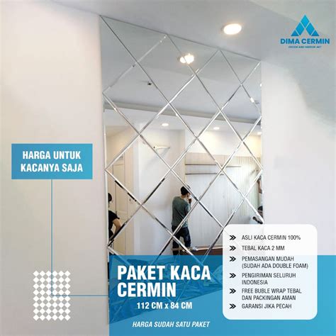 Jual Paket Kaca Cermin Molding Ukuran 112CM X 84CM Aesthetic Kaca Asli