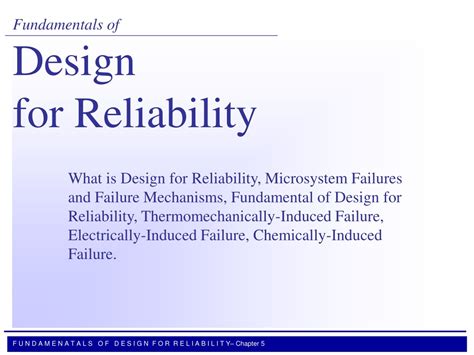 Ppt Fundamentals Of Design For Reliability Powerpoint Presentation