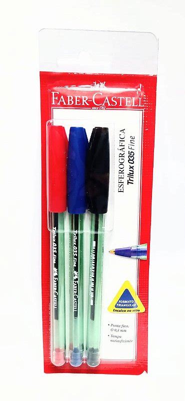 Caneta Esferogr Fica Trilux Mm Cores Faber Castell Bt Milca Webstore