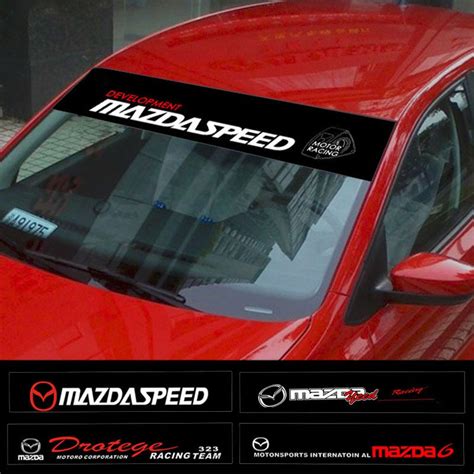 X Cm Modified Mazdaspeed Vinyl Car Front Windshield Reflective