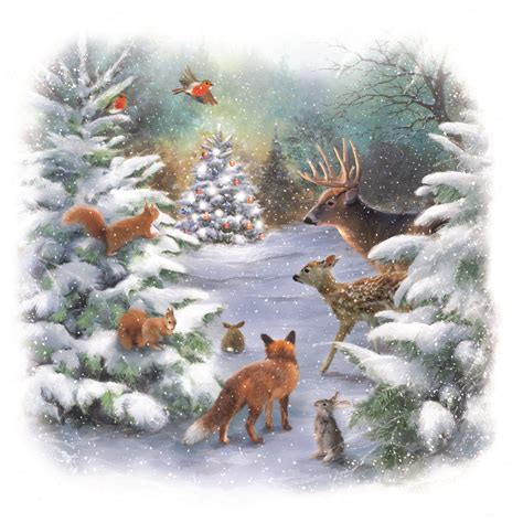 Woodland Animals Christmas Decorations - Animals World