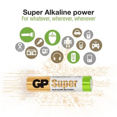 Köp Gp Batteries Super Alkaline Aaa Batteri 24alr03 12 Pack På