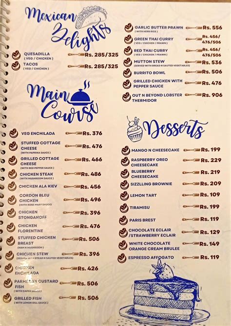 Menu at Out n Beyond Cafe & Bistro, Kolkata