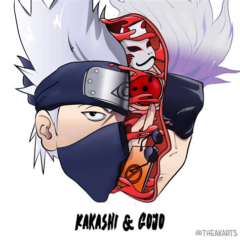 kakashi and gojo! my fan art of two 🐐 senseis! (ig:@theakarts) : r/Naruto