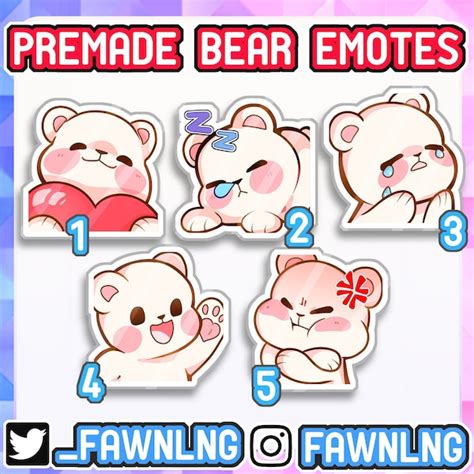 Discord Emotes Bear Etsy