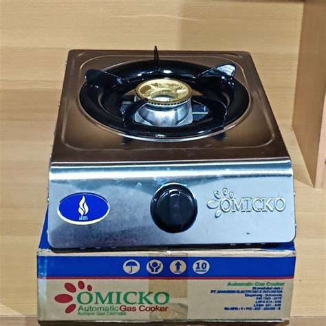 Kompor Gas Tungku Omicko Otomatis Km Stainless Steel Gas Cooker