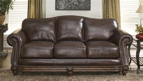 Nailhead Leather Sofa | Baci Living Room