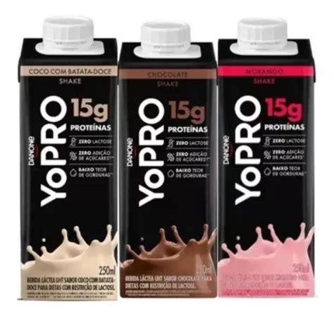 Yopro Danone caixa C 24 Unds 15g Proteína Coco chocolate Frete grátis