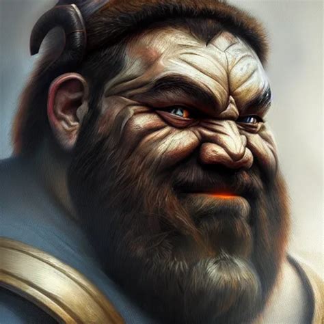 Portrait Painting Of A Dwarven Berserker Sharp Focus Stable