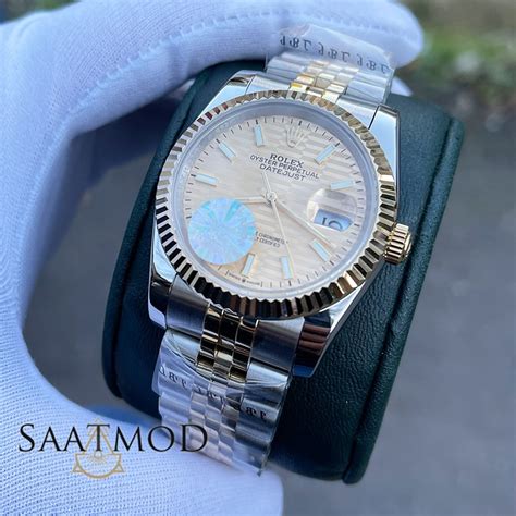 Rolex Mm Two Tone Datejust Replika Yeni Sezon Saat Saatmod