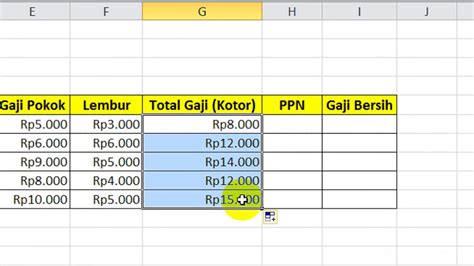 Menghitung Gaji Pokok Dengan Excel Ilmu Pelajaran