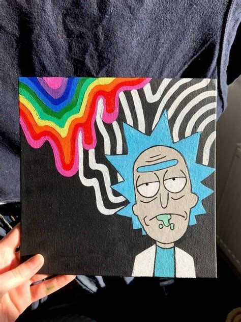 Rick And Morty Easy Drawings Psychedelic Art Hippi Sanat Tuval