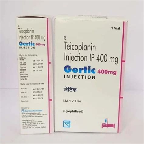 Teicoplanin Injection IP 400 Mg At Best Price In Mumbai ID 2849109538312