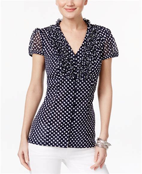 Inc Ruffled Printed Blouse Created For Macys Macys Sleeveless