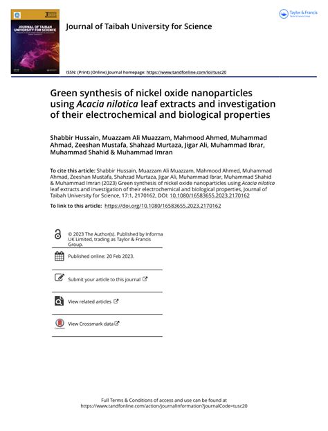 Pdf Green Synthesis Of Nickel Oxide Nanoparticles Using Acacia