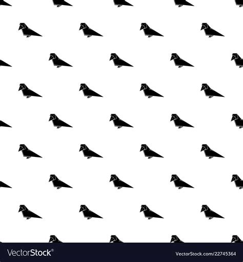 Origami bird pattern seamless Royalty Free Vector Image