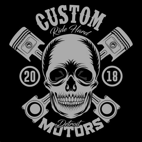 Diseño de camiseta de calavera Vector Premium