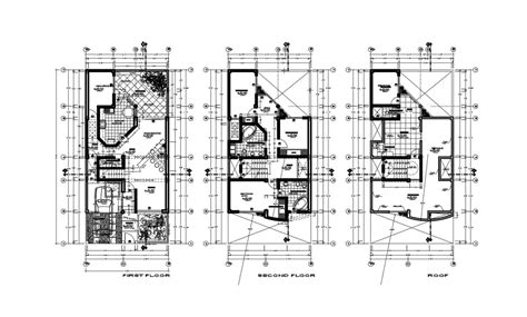 Casa Moderna De 3 Niveles Planos De Autocad 803211 Planos Cad