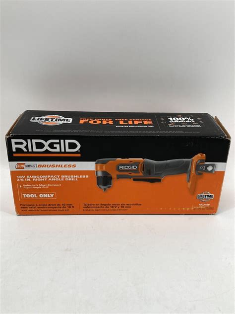 Ridgid 18v Subcompact Brushless Cordless 38 In Right Angle Drill