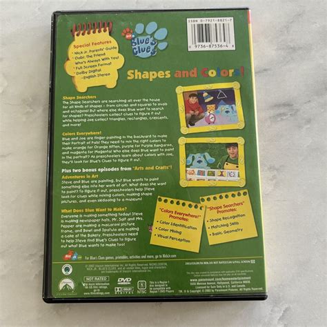 Blue S Clues Shapes And Colors Dvd By Allen Aleisha Ebay