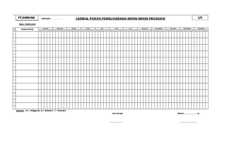 Detail Contoh Jadwal Perawatan Mesin Produksi Koleksi Nomer 5