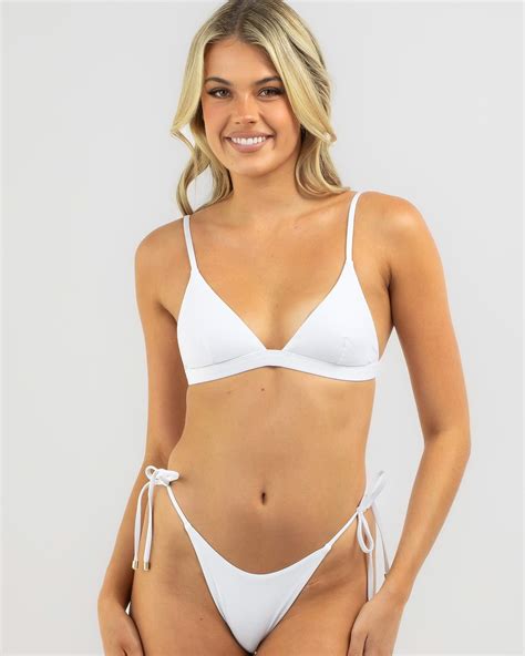 Shop Rhythm Classic Bralette Bikini Top In White Fast Shipping Easy