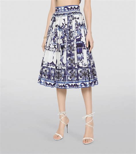 Dolce And Gabbana Majolica Midi Skirt Harrods Us