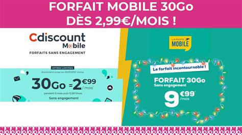 Profitez d un forfait mobile 30Go dès 2 99