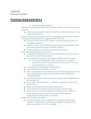 COMD 4020 Final Exam Study Guide Part 5 Pdf COMD 4020 Professor R