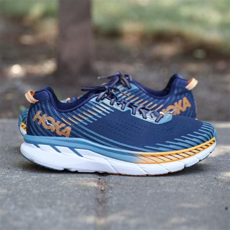 Hoka Clifton 5 wide blue,orange size 11.5 M - Depop