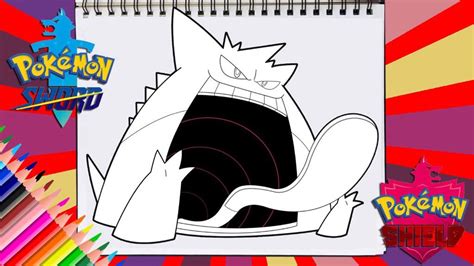 Pokemon Sword And Shield Gigantamax Gengar Coloring Page Pokémon