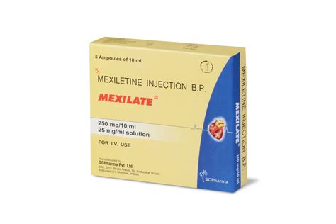 MEXILATE Mexiletine Injection B.P. » SGPharma