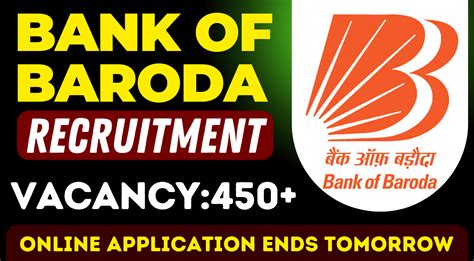 Bank Of Baroda 450 Vacancy 2024 Online Application Ends Tomorrow