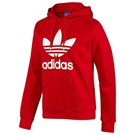 Adidas Originals Trefoil Hoodie Hoody Pullover Sizes S Xl Black Red