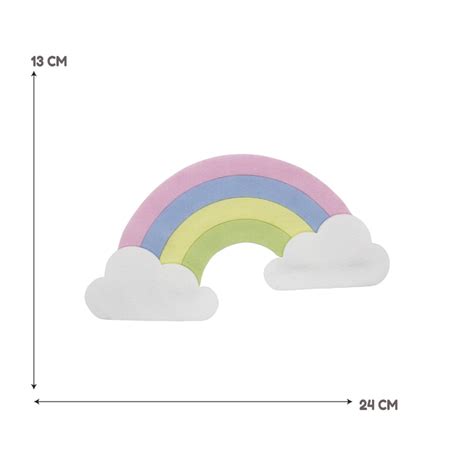 Recorte de Feltro Nuvem Arco Íris Baby Elo7 Produtos Especiais