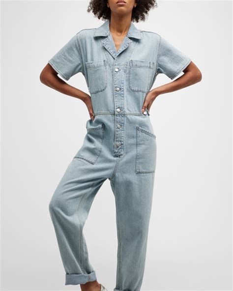 Pistola Grover Denim Utility Jumpsuit Neiman Marcus