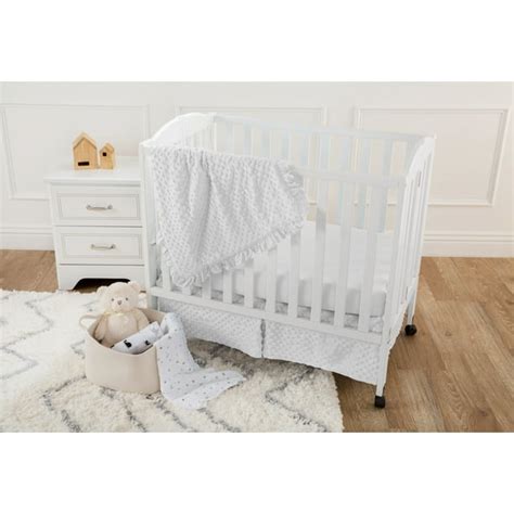 American Baby Company Heavenly Soft Minky Dot 3 Piece Mini Crib Bedding