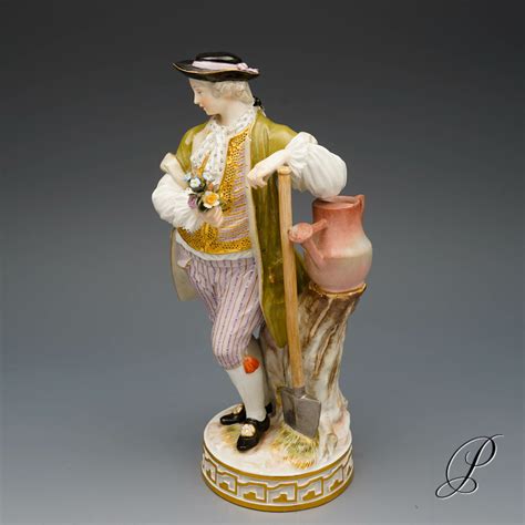 2 Figuren Meissen 1 Wahl Knaufzeit um 1900 Jhd Gärtner und Gärtnerin