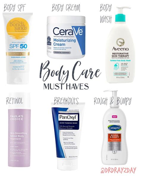 Dermatologist Recommended Skin Care Products For The Body Ideas Body