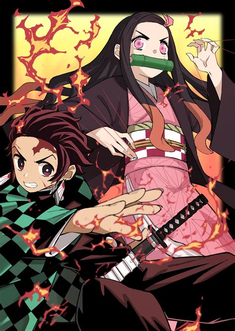 Artstation Watch Our Teacher Draw Tanjiro And Nezuko From Demon Slayer