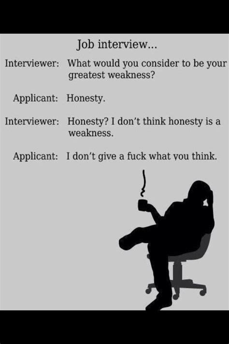 Pinterest Job Interview Funny Honesty