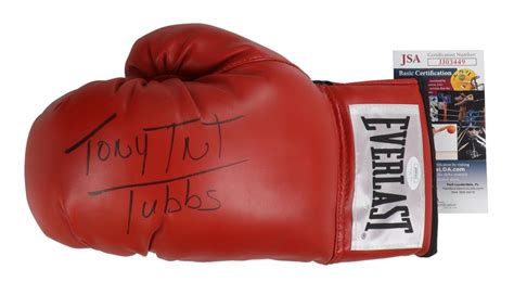 Tony Tnt Tubbs Signed Everlast Boxing Glove Jsa Pristine Auction