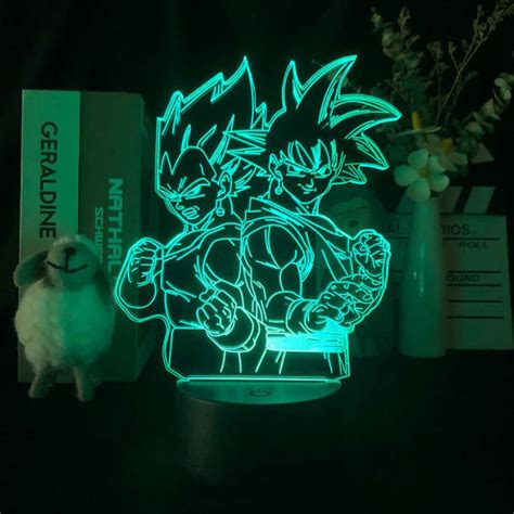 Dragon Ball Z Lamps Goku Vegeta 3d Led Night Light Table Lamp Dbz Shop