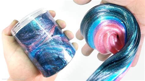 Mixing Satisfying Galaxy Slime Glitter Slime L Satisfying Slime Video