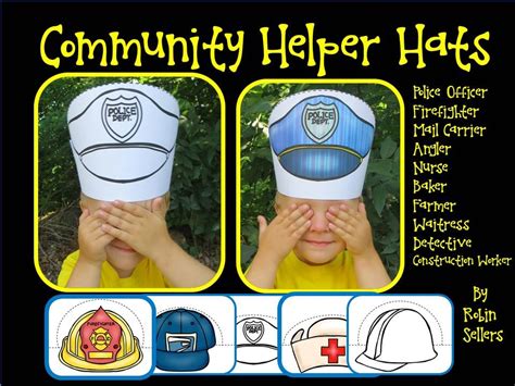 Sweet Tea Classroom: Community Helpers and Community Workers Hats