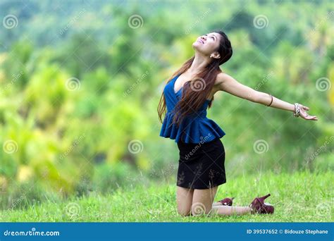 Beautiful Filipina Woman Rejoicing Stock Photo - Image of lifestyle, relaxation: 39537652