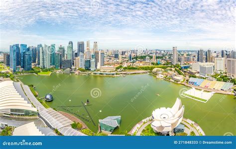 Skyline View At The Waterfront Of Singapore River In Singapore