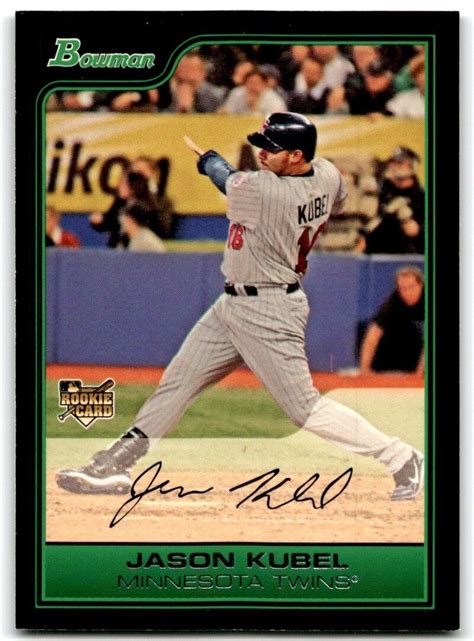 2006 BOWMAN DRAFT PICKS PROSPECTS JASON KUBEL RC MINNESOTA TWINS